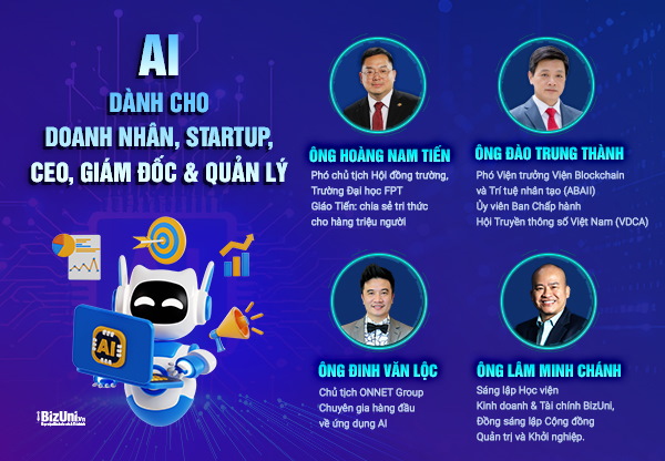 AI dành cho Chủ doanh nghiệp, Startup, CEO, Giám đốc và Quản lý