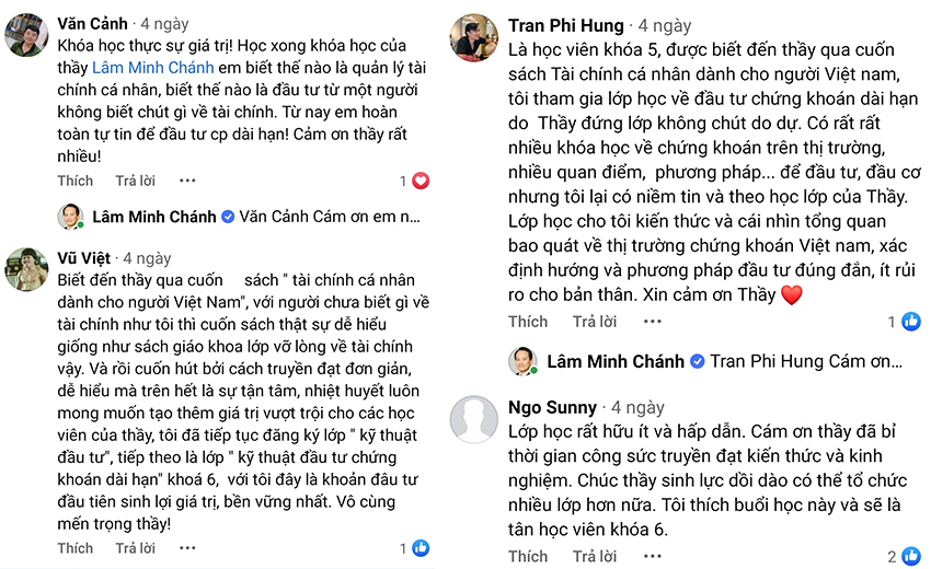 Lâm Minh Chánh dạy đầu tư chứng khoán