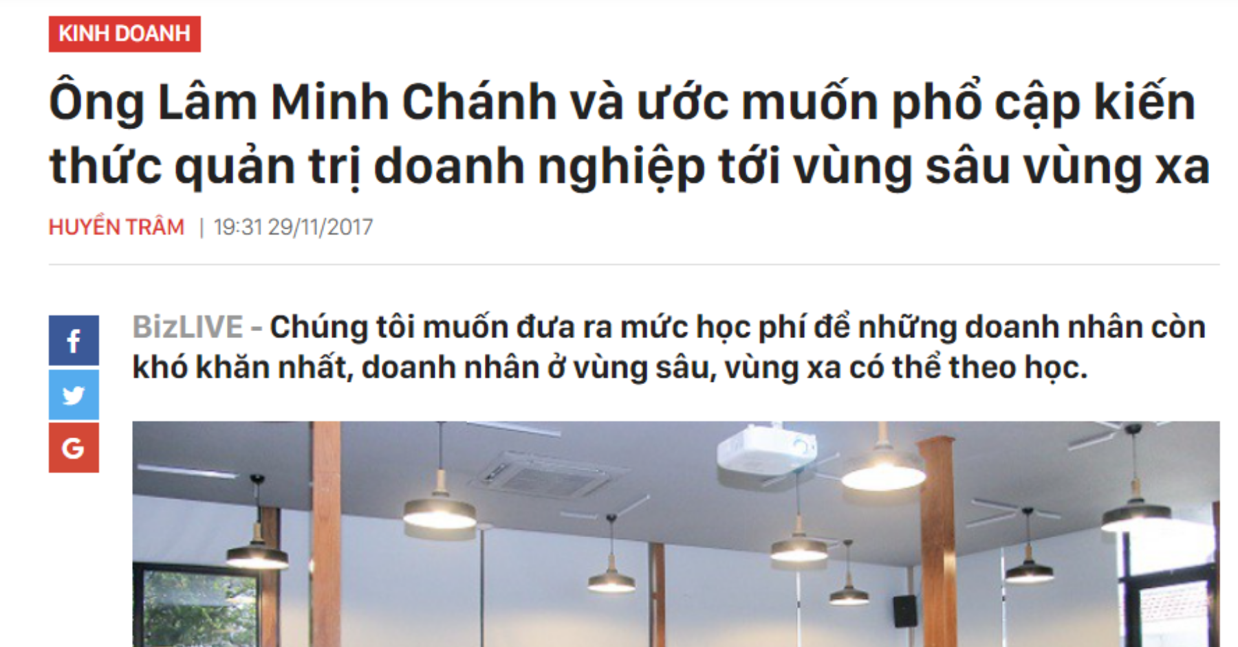 Ông Lâm Minh Chánh và ước muốn phổ cập kiến thức quản trị doanh nghiệp tới vùng sâu vùng xa